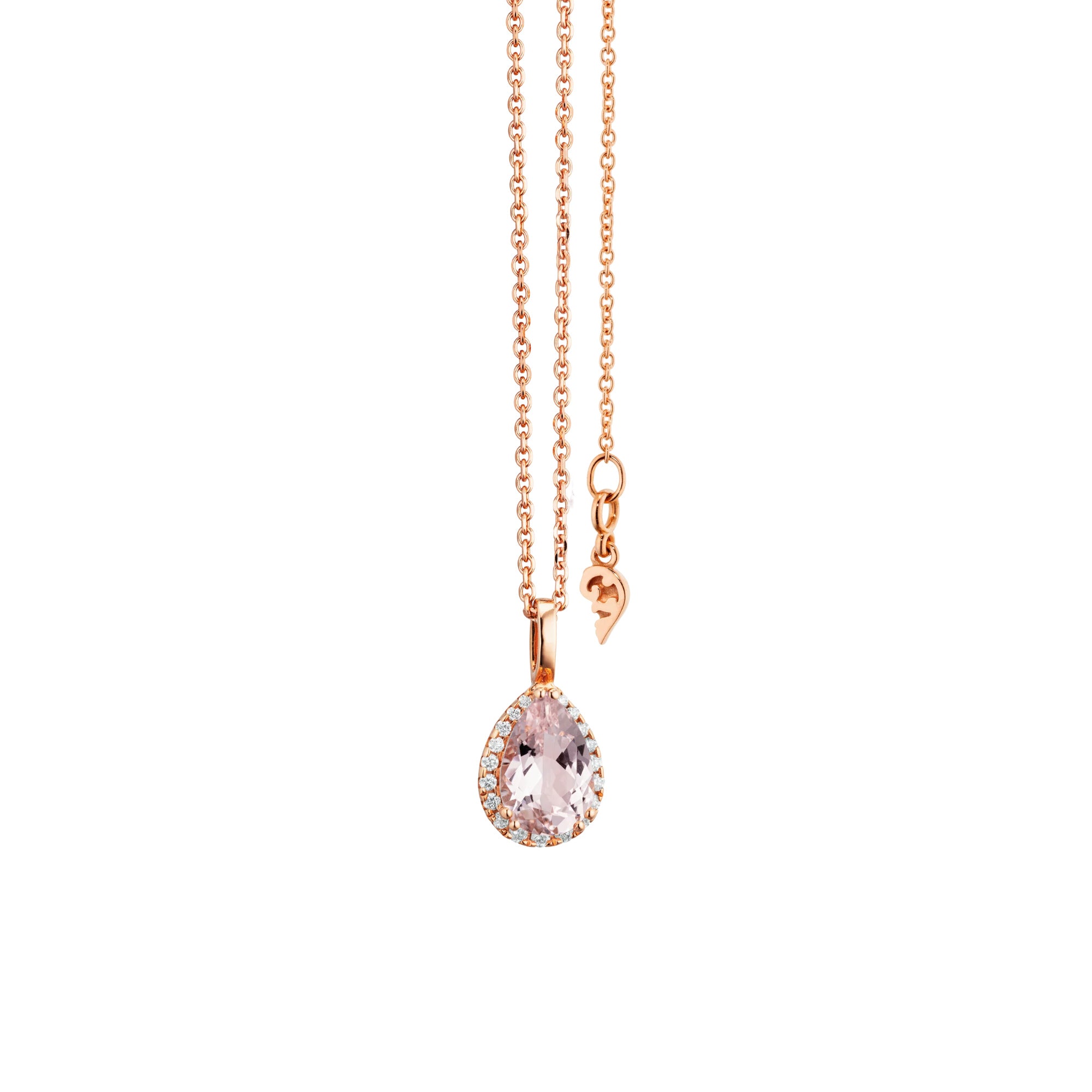 Capolavoro Collier Espressivo (CO9MOG00605-M) aus Roségold mit Diamant und Morganit