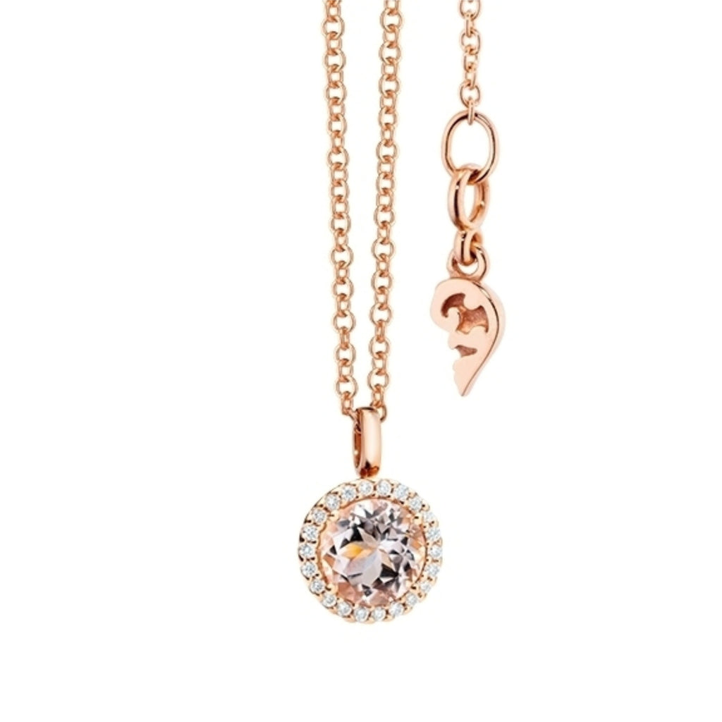 Capolavoro Collier Espressivo (CO9MOG02037-M) aus Roségold mit Diamant und Morganit