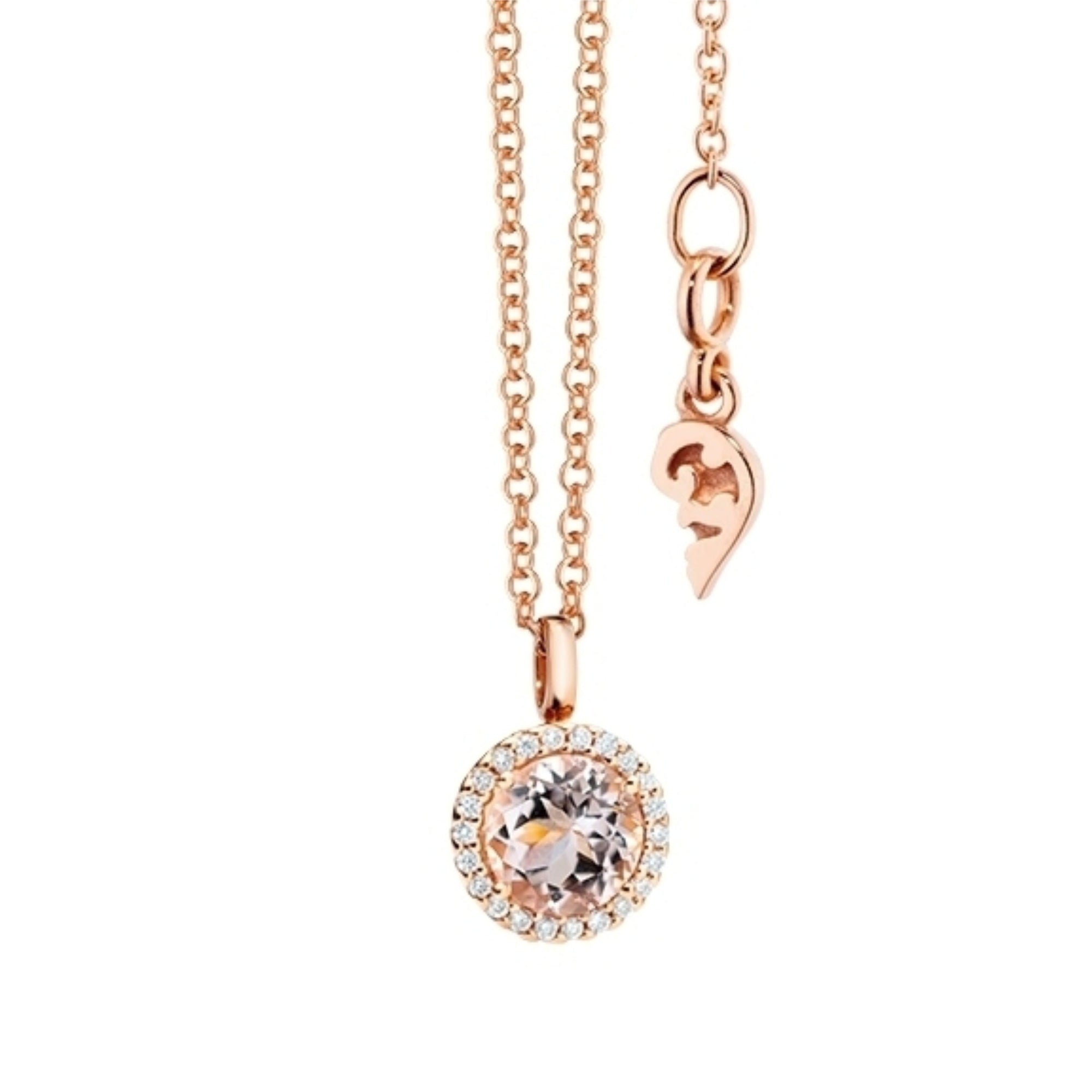 Capolavoro Collier Espressivo (CO9MOG02037-M) aus Roségold mit Diamant und Morganit