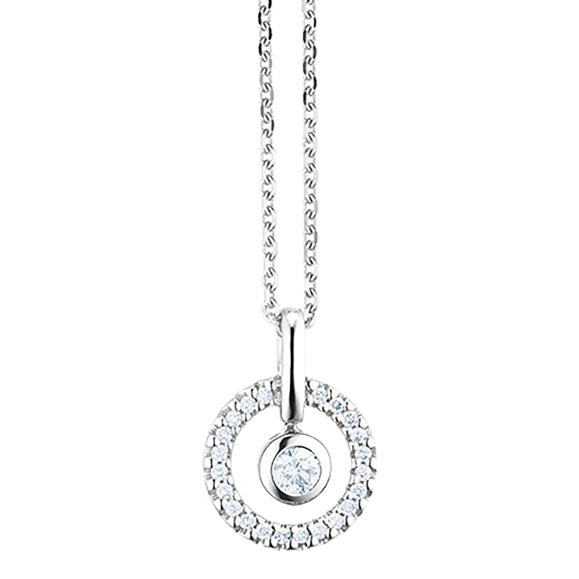Capolavoro Collier Glam Motion (CO8BRW00616) aus Weißgold mit Diamant