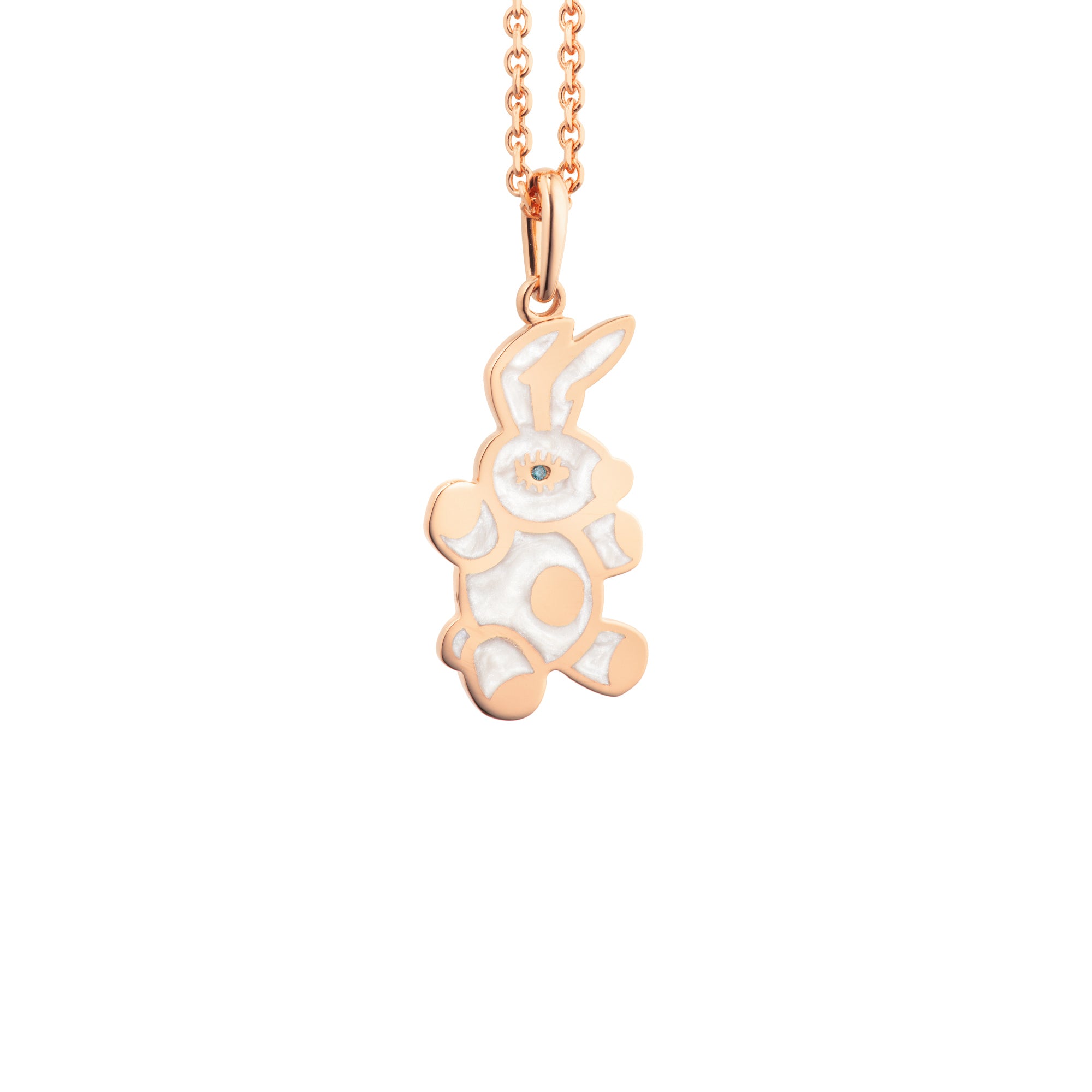 Capolavoro Collier Magic Bunny (CO900002283) aus Roségold mit Diamant und Perlmutt