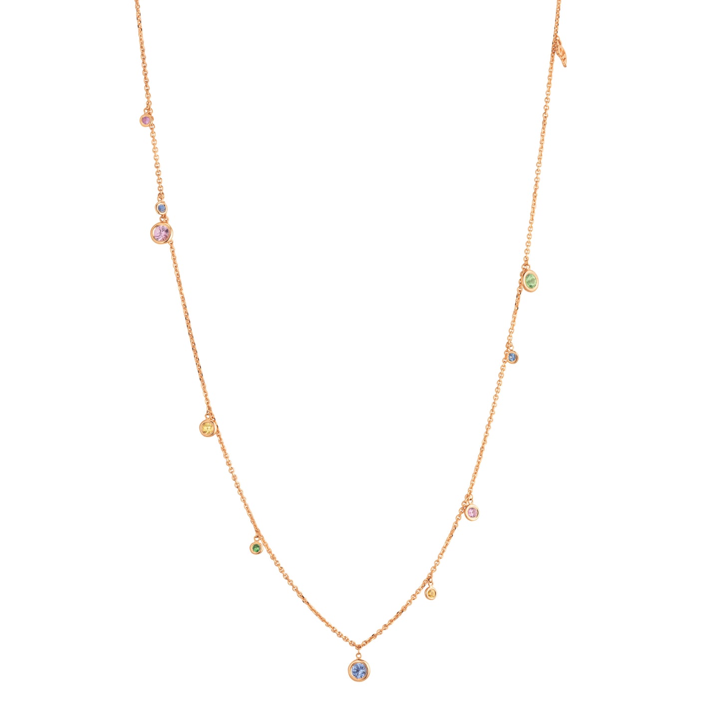 Collier Prosecco , Roségold • Saphir von Capolavoro (CO9SMC00675.RAINBOW)