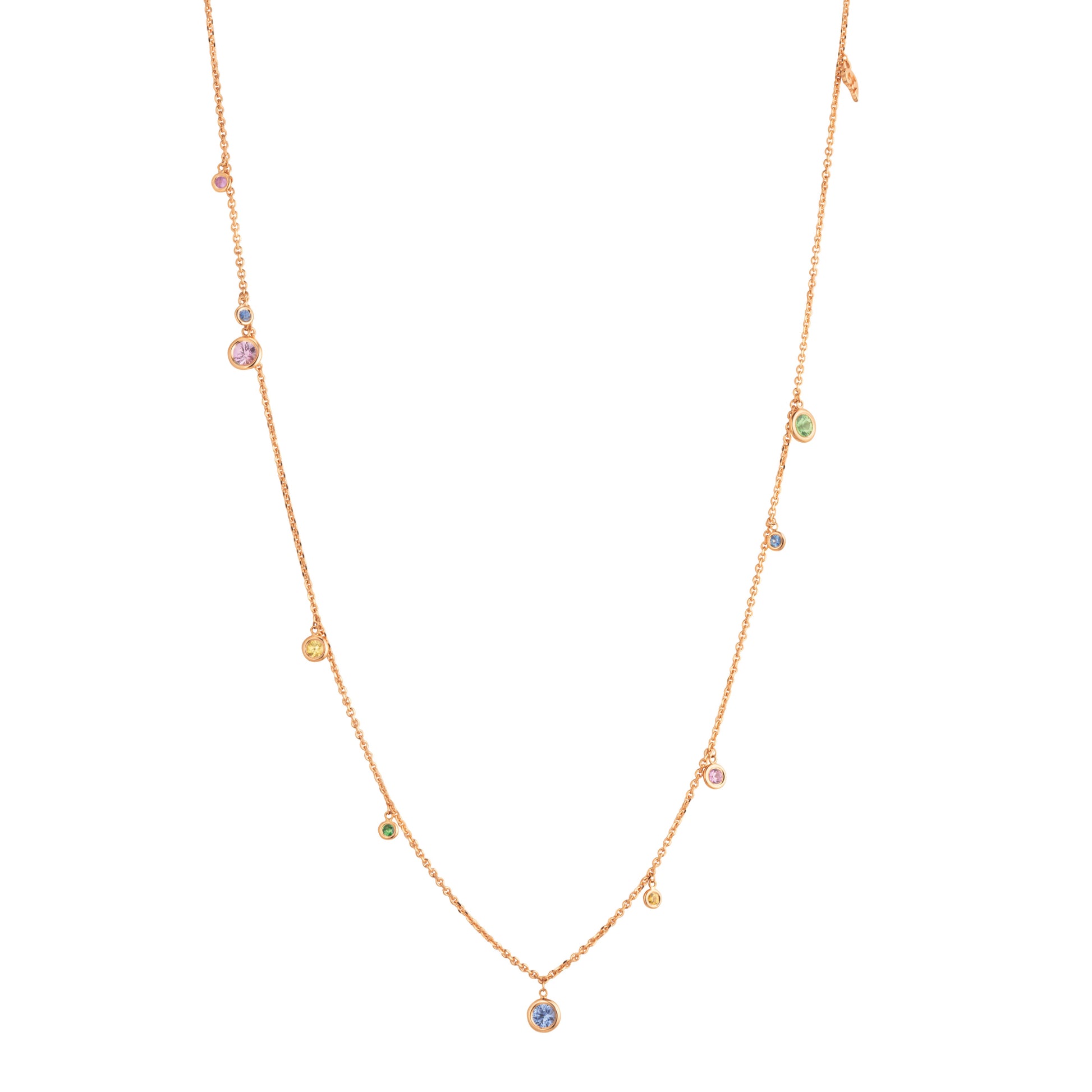 Collier Prosecco , Roségold • Saphir von Capolavoro (CO9SMC00675.RAINBOW)