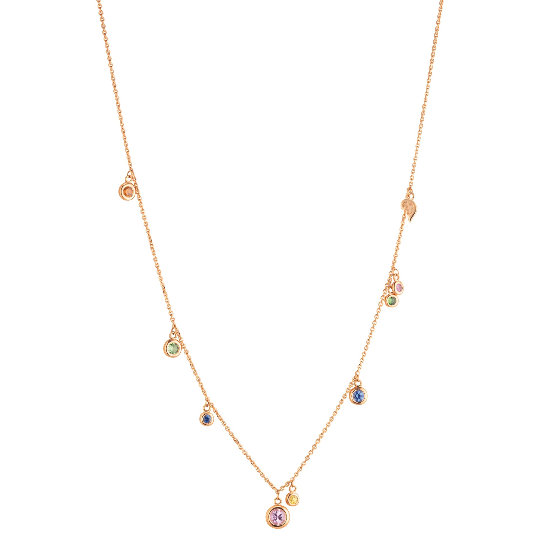 Collier Prosecco , Roségold • Saphir von Capolavoro (CO9SMC00676.RAINBOW)