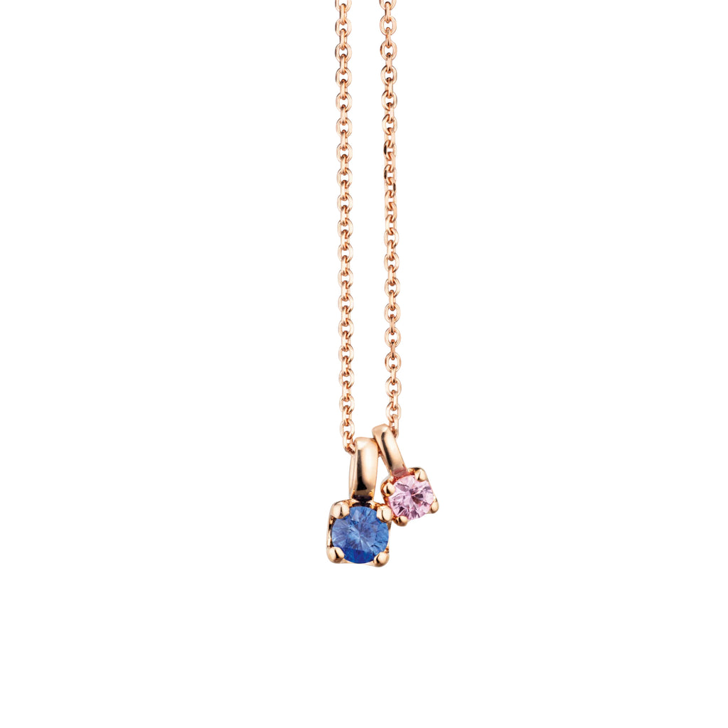 Capolavoro Collier Rainbow - CO9SMC00606.BLAUPINK (BLAUPINK) aus Roségold mit Saphir
