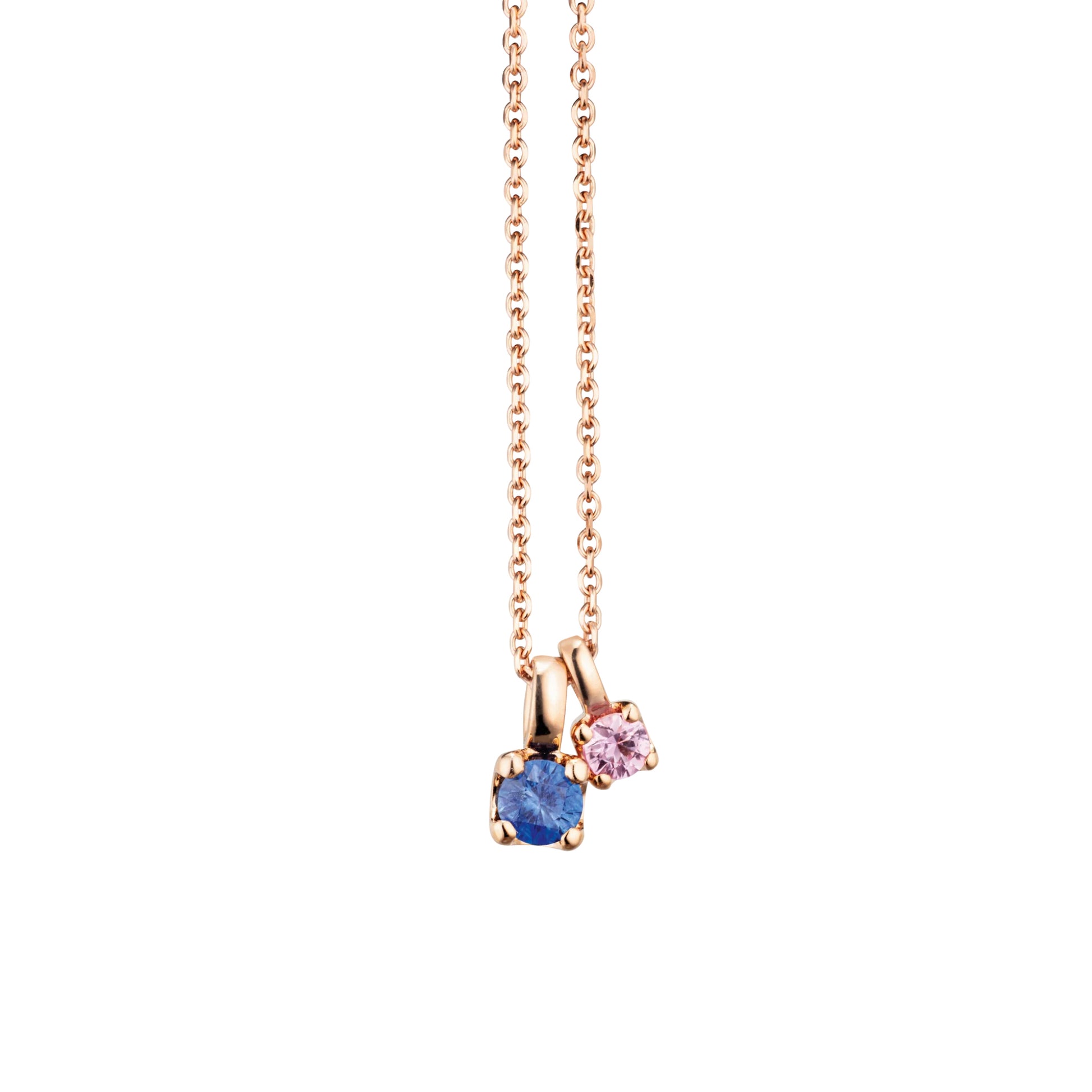 Collier Rainbow, Roségold • Saphir von Capolavoro (CO9SMC00606.BLAUPINK)