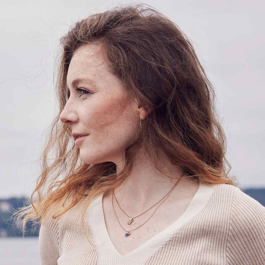 Collier Rainbow, Roségold • Saphir von Capolavoro (CO9SMC00606.BLAUPINK)