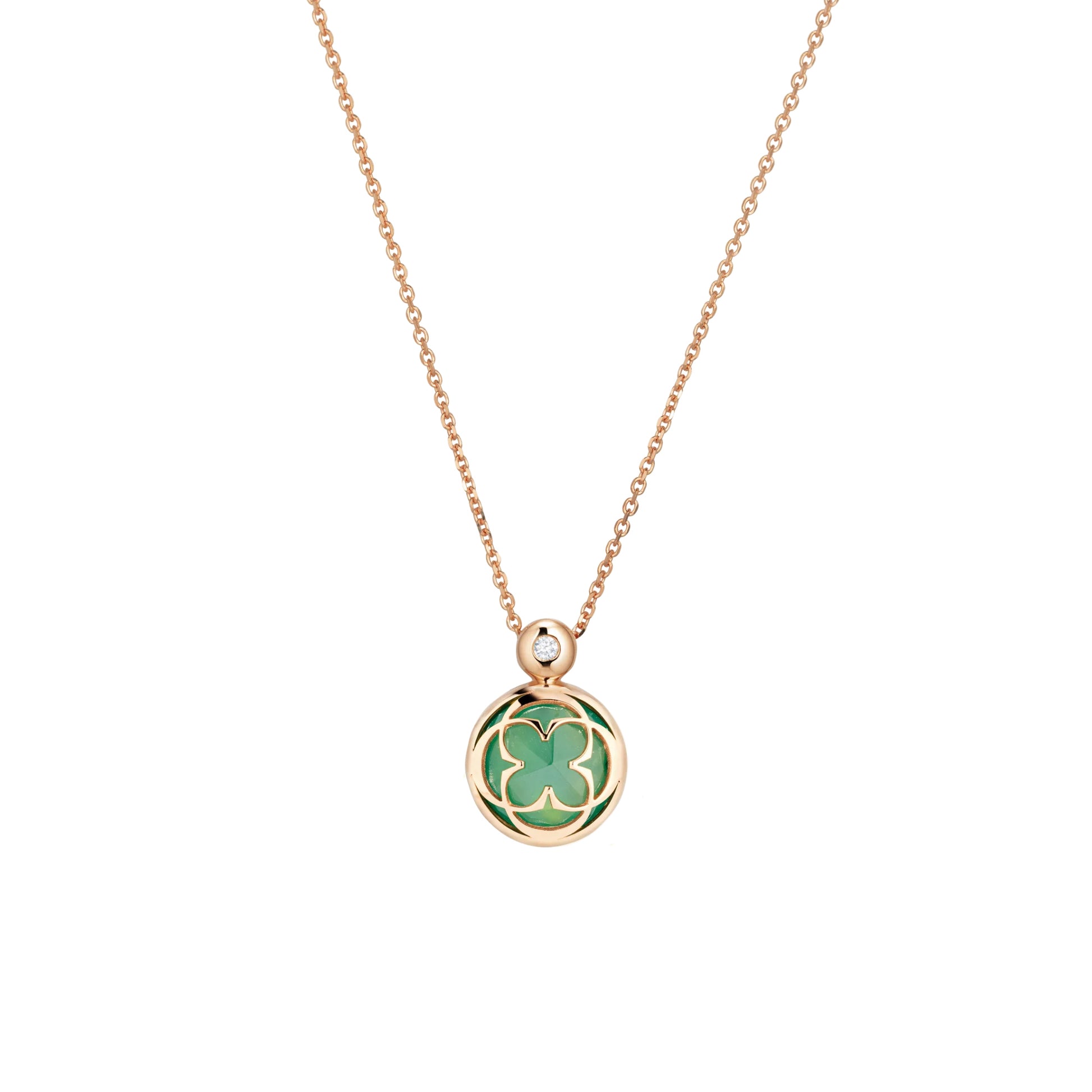 Collier Rose, Roségold • Achat • Diamant von Capolavoro (CO9ACG00694.BEK)