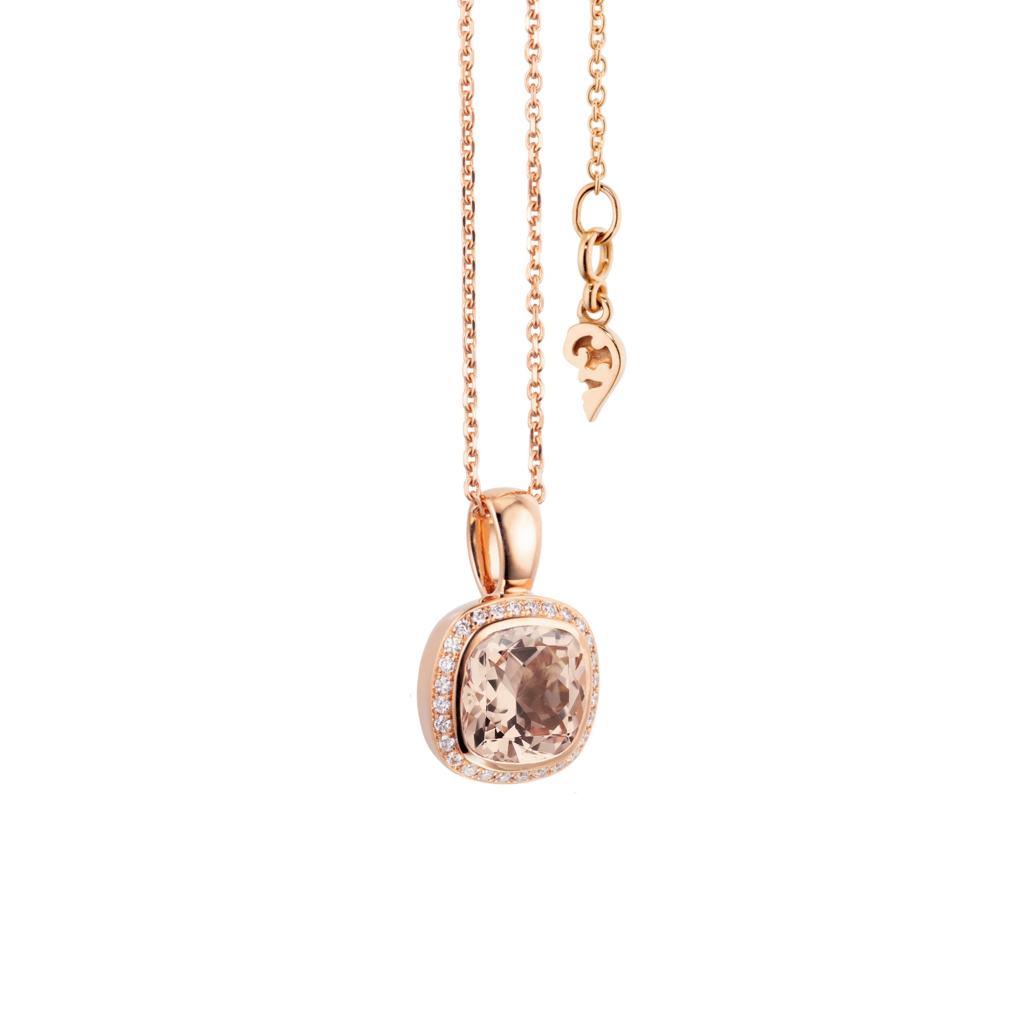 Capolavoro Collier Twinkle Balloon (CO9MOG00647) aus Roségold mit Diamant und Morganit