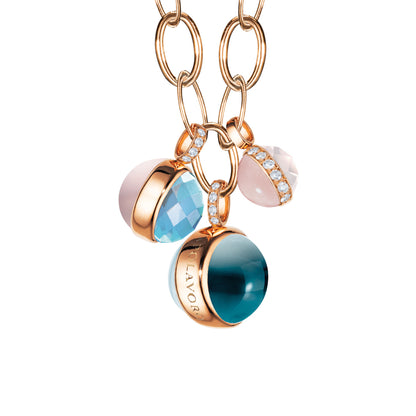Collier Velluto Highlight, Roségold • Edelsteine von Capolavoro (CO9TOA00650)