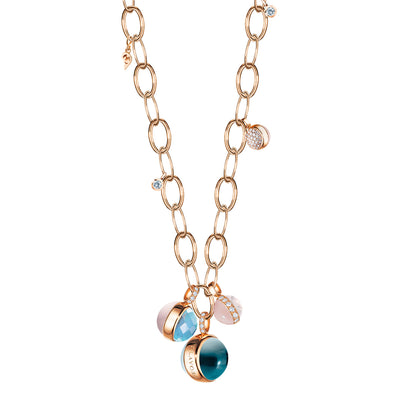 Collier Velluto Highlight, Roségold • Edelsteine von Capolavoro (CO9TOA00650)