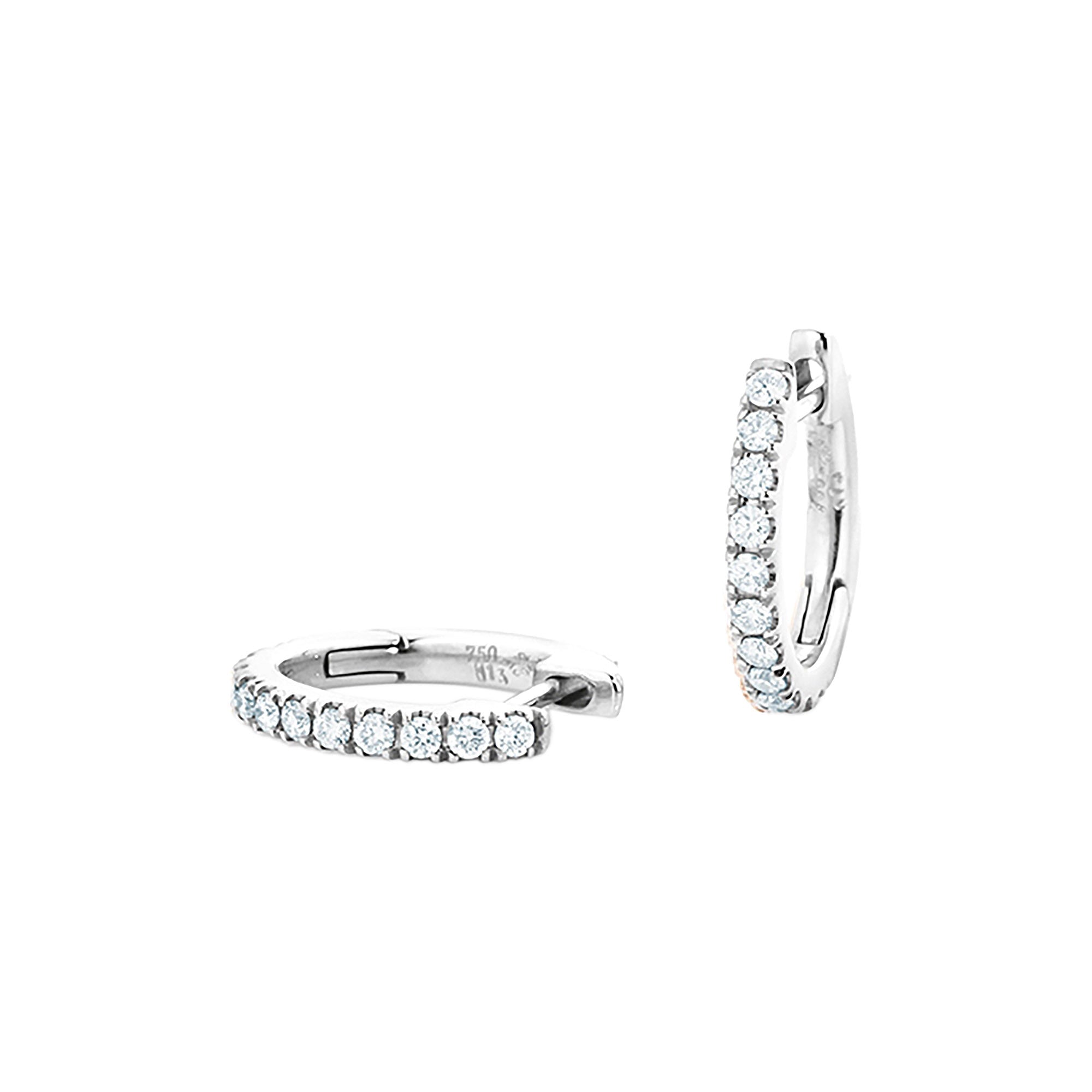 Capolavoro Ohrcreolen Diamante in Amore (OC8BRW01260) aus Weißgold mit Diamant