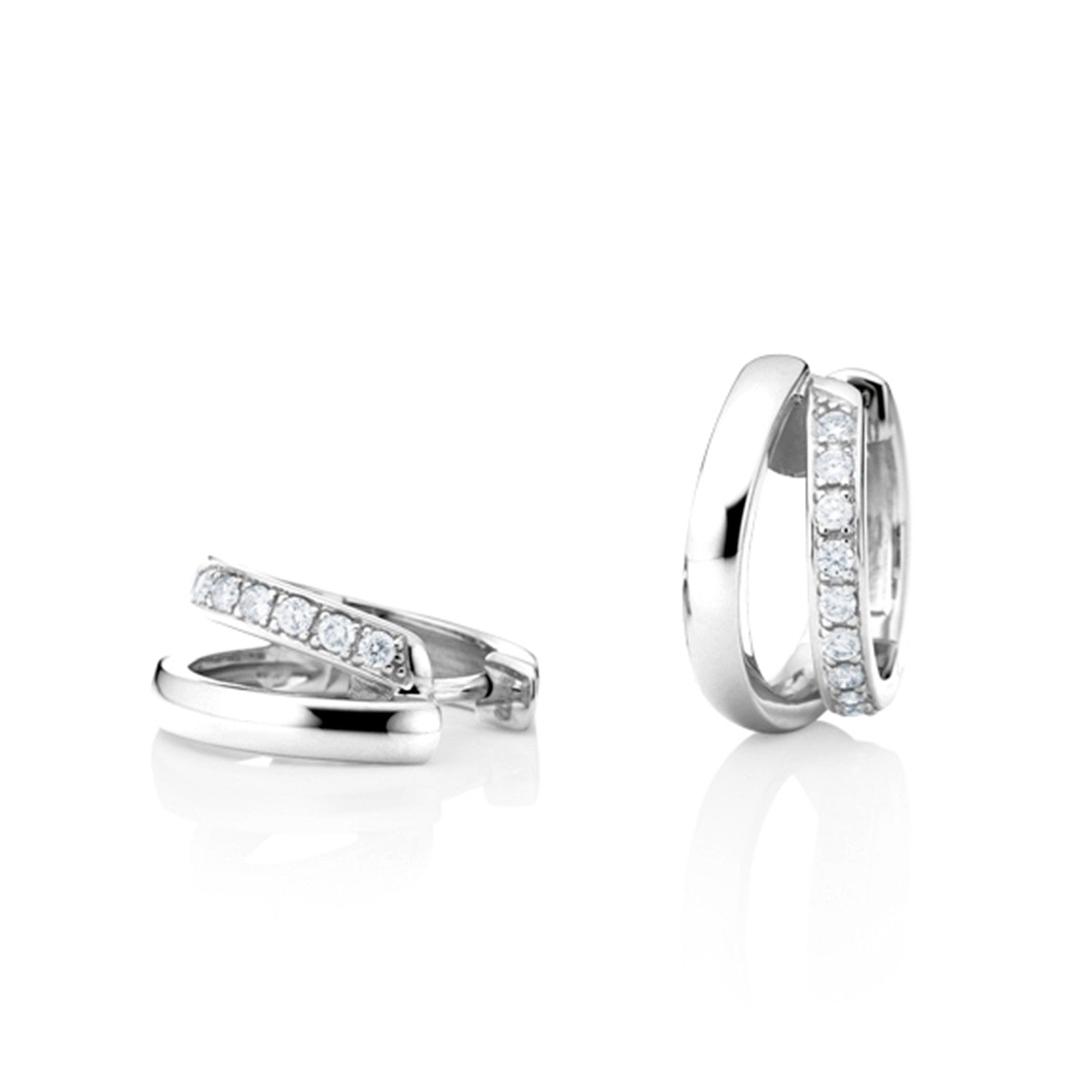 Capolavoro Ohrcreolen La Donna (OC8BRW01252) aus Weißgold mit Diamant