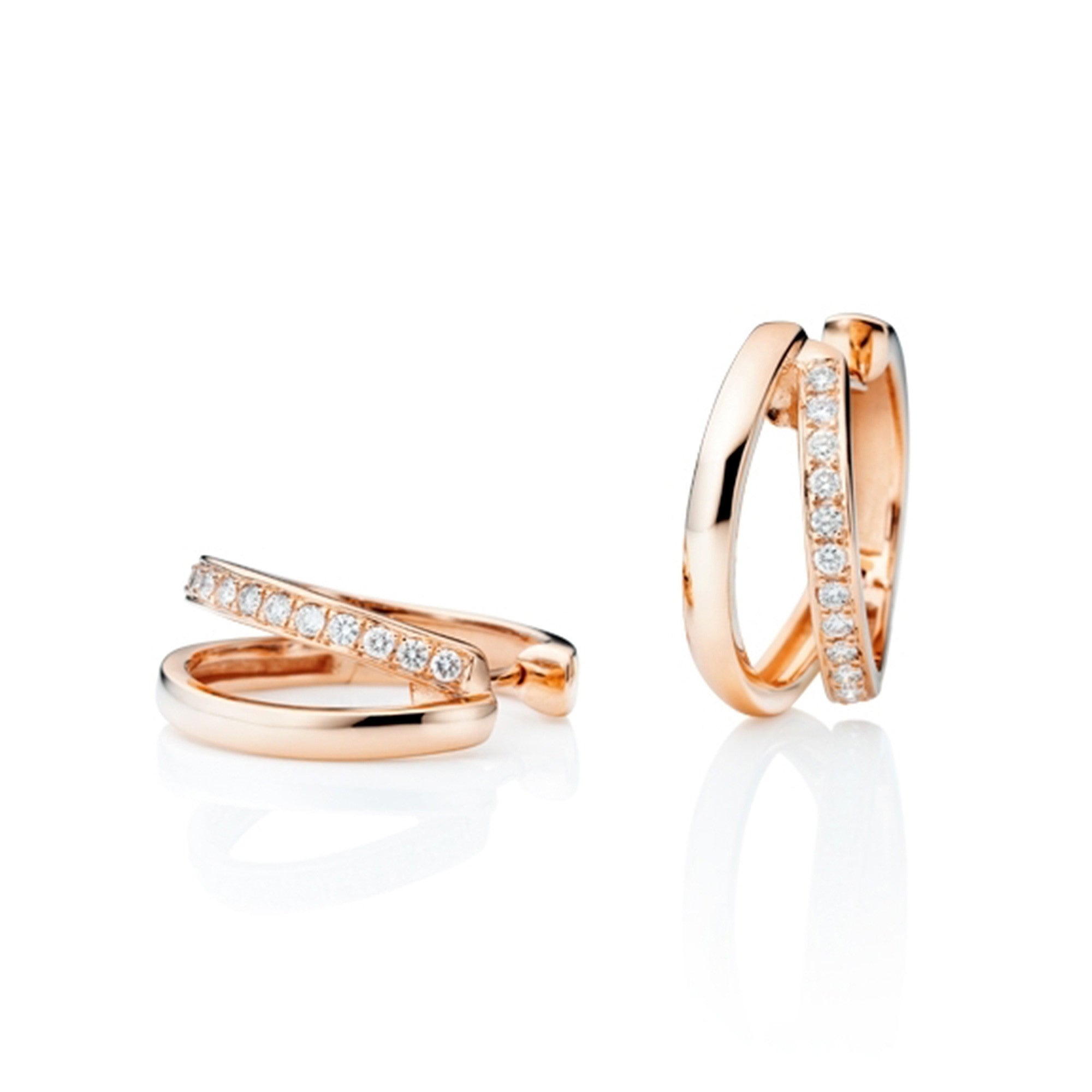 Capolavoro Ohrcreolen La Donna (OC9BRW01251) aus Roségold mit Diamant