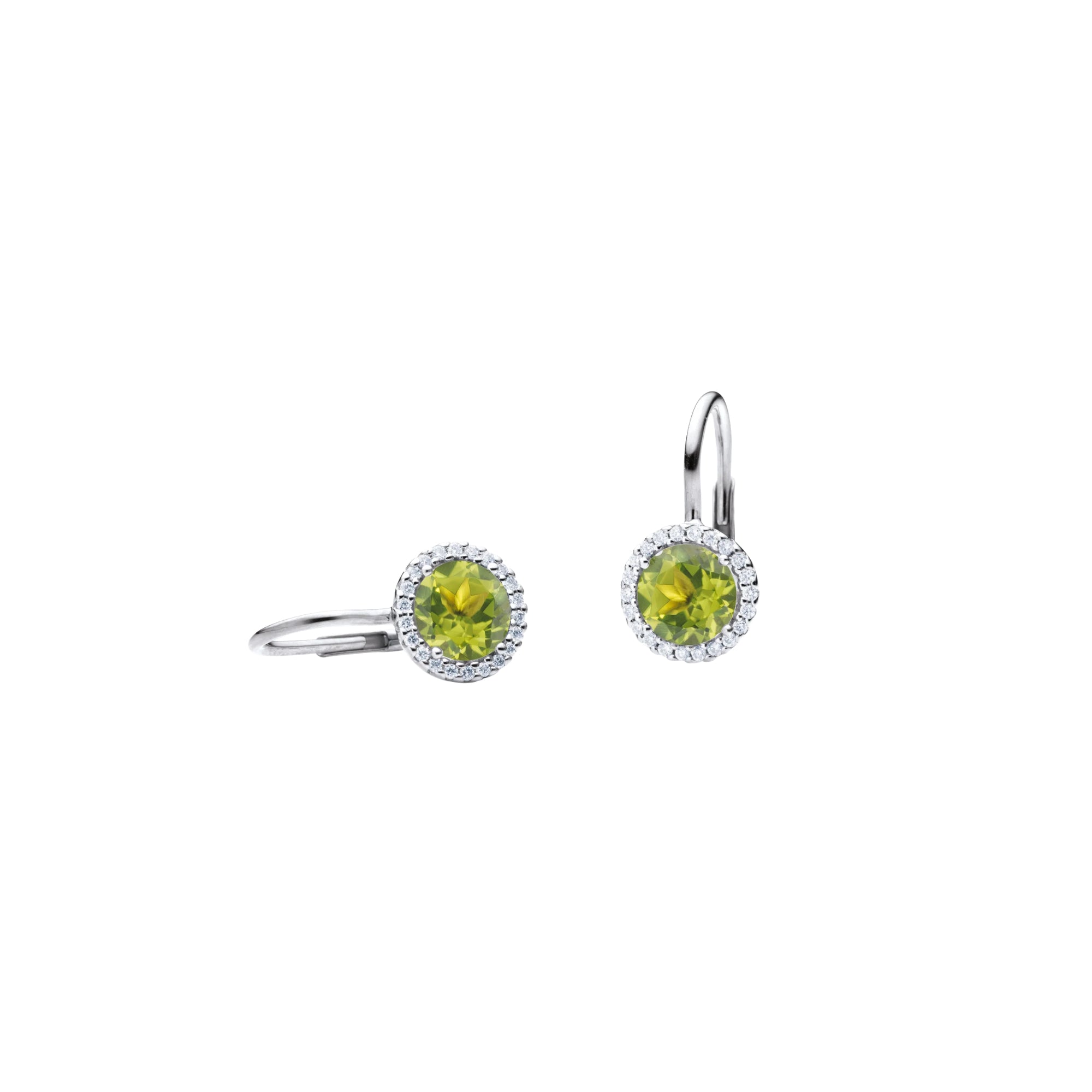 Capolavoro Ohrhänger Espressivo (OH8PER00619-M) aus Weißgold mit Diamant und Peridot