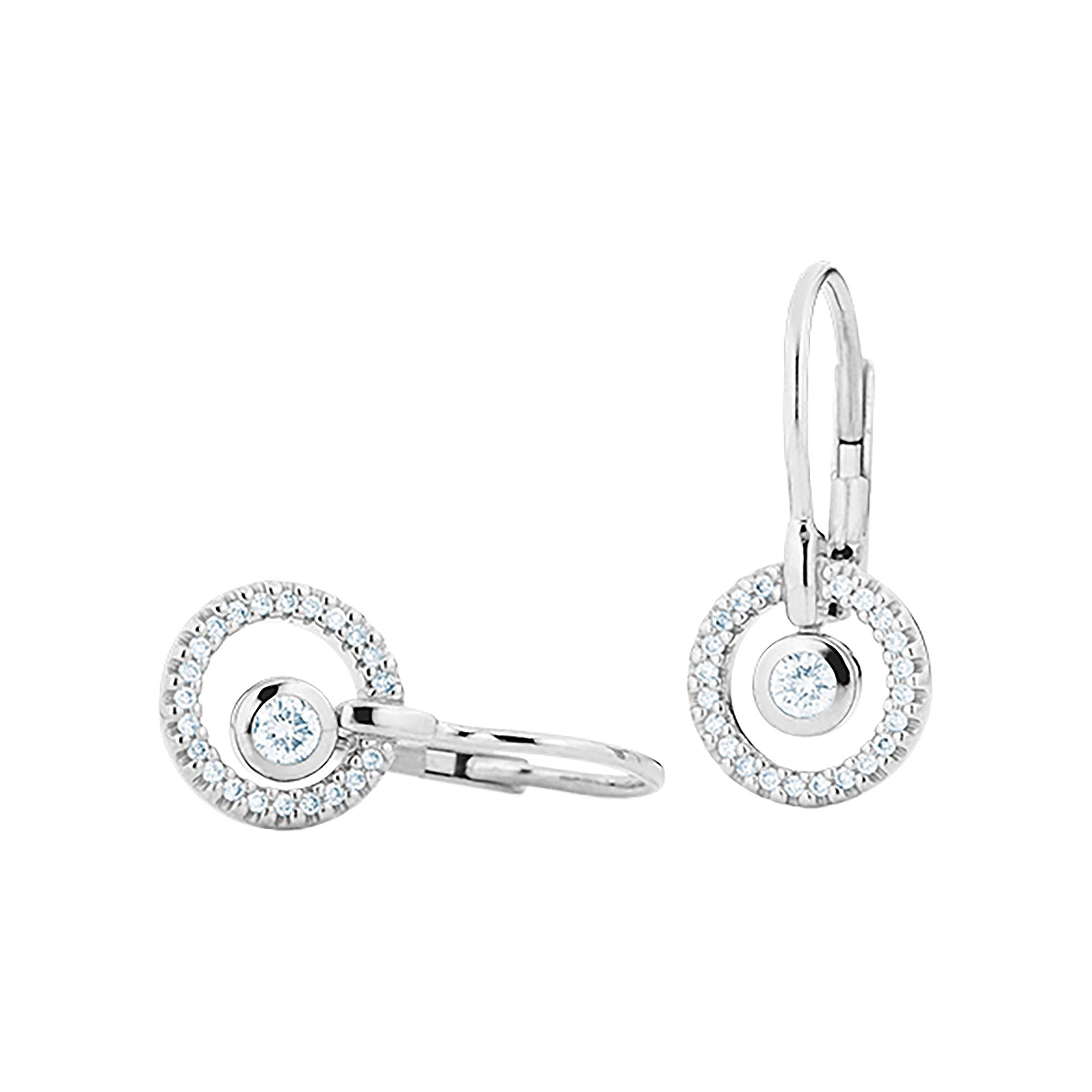 Capolavoro Ohrhänger Glam Motion (OH8BRW00667) aus Weißgold mit Diamant