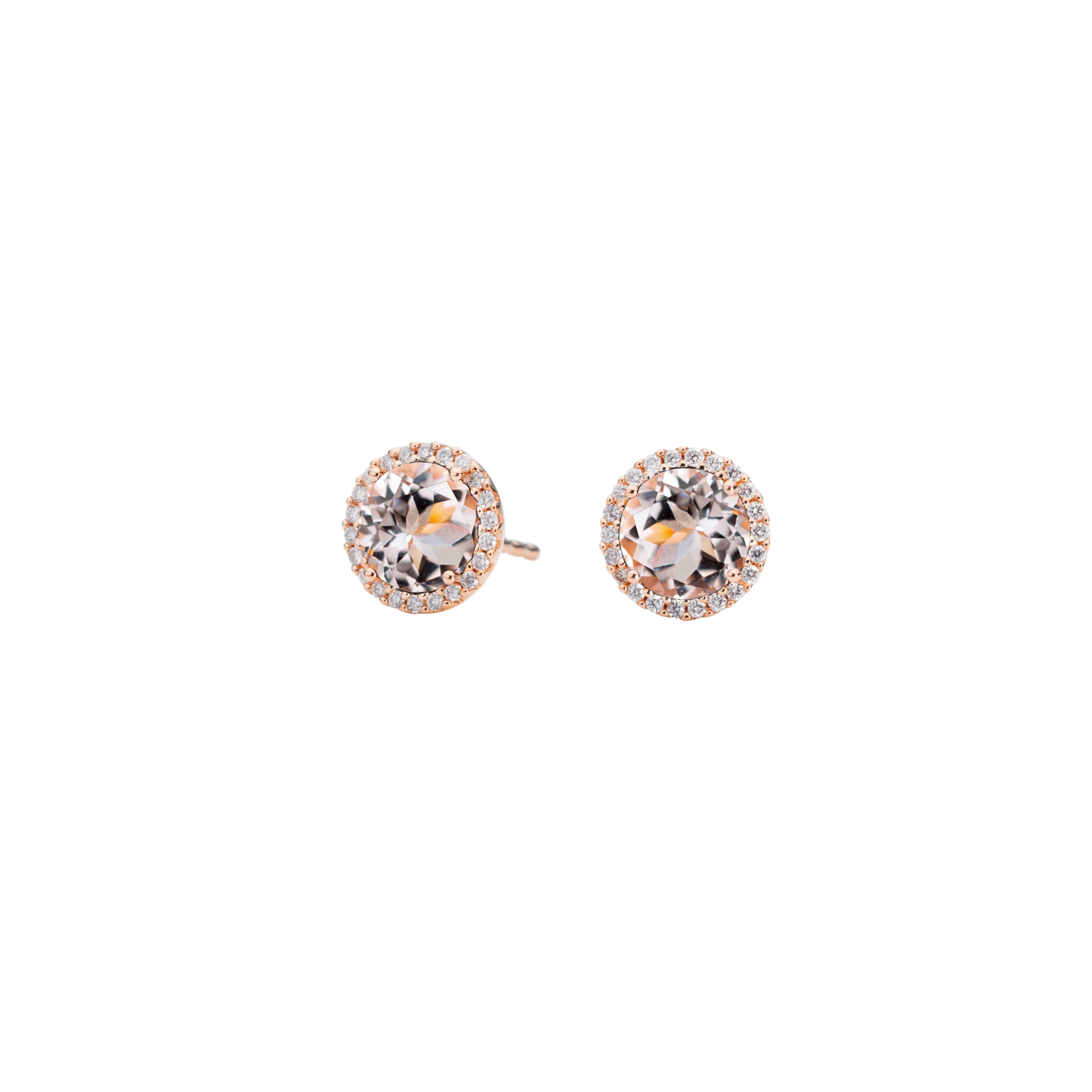 Capolavoro Ohrstecker Espressivo (OS9MOG00939-M) aus Roségold mit Diamant und Morganit