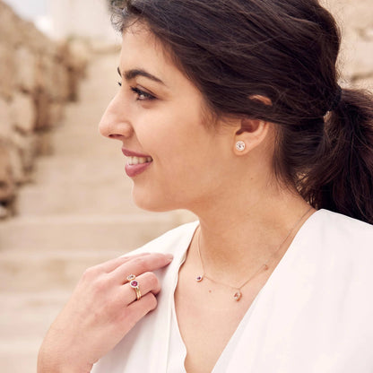 Ohrstecker Espressivo, Roségold • Diamant • Morganit von Capolavoro (OS9MOG00939-M)