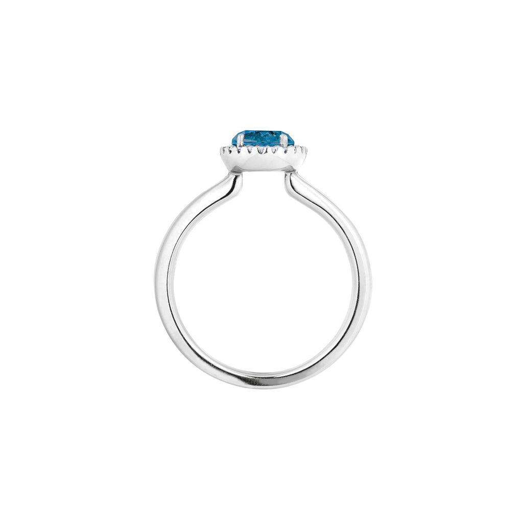 Capolavoro Ring Espressivo (RI8LT2395-M) aus Weißgold mit Diamant und Topas