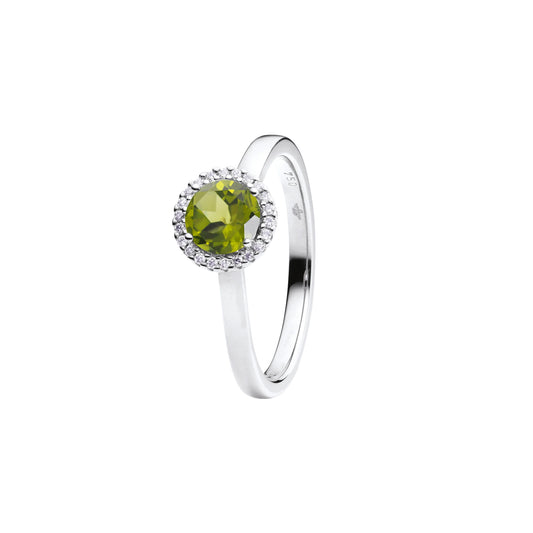 Ring Espressivo, Weißgold • Diamant • Peridot von Capolavoro (RI8P02395-M)