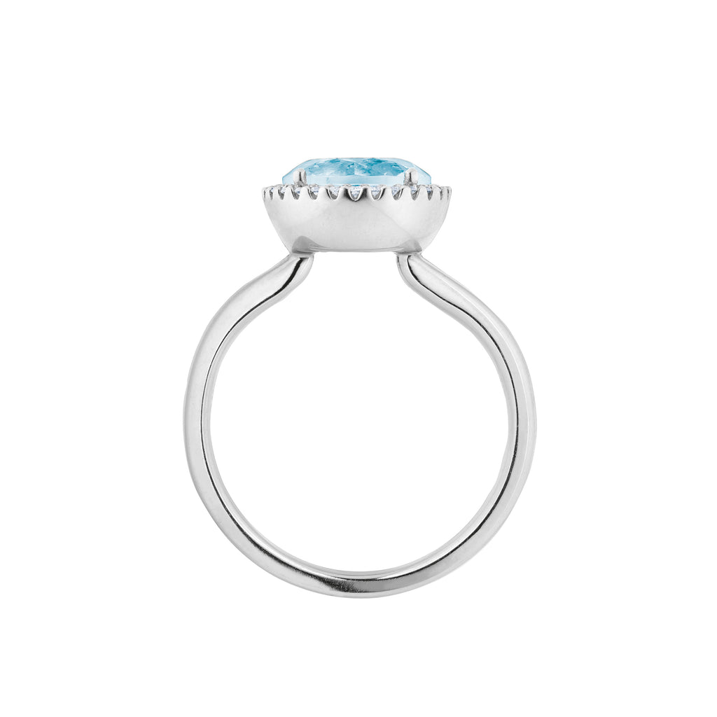 Capolavoro Ring Espressivo (RI8T02295-M) aus Weißgold mit Diamant und Topas
