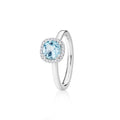 Capolavoro Ring Espressivo (RI8TOA02656-M) aus Weißgold mit Diamant und Topas