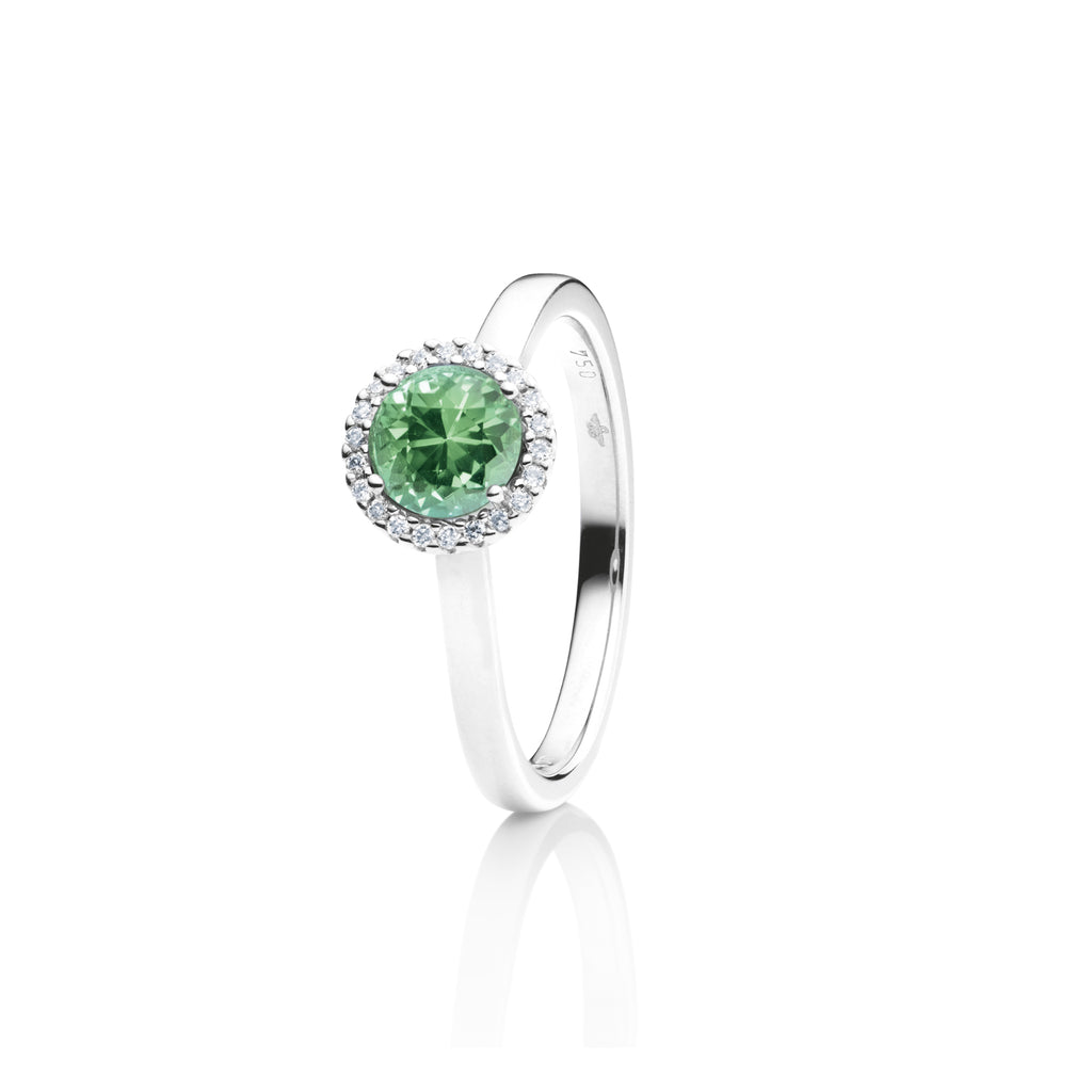 Capolavoro Ring Espressivo (RI8TUG02395-M) aus Weißgold mit Diamant und Turmalin