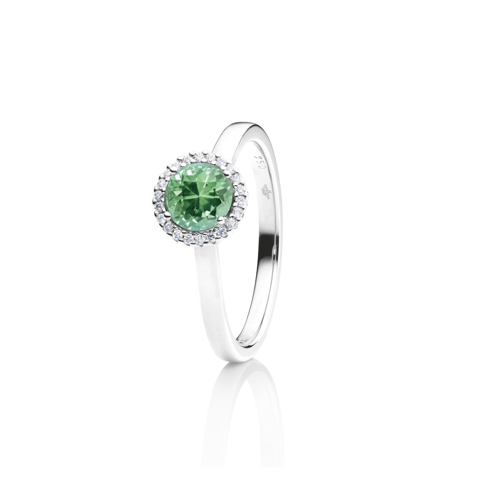 Capolavoro Ring Espressivo (RI8TUG02395-M) aus Weißgold mit Diamant und Turmalin