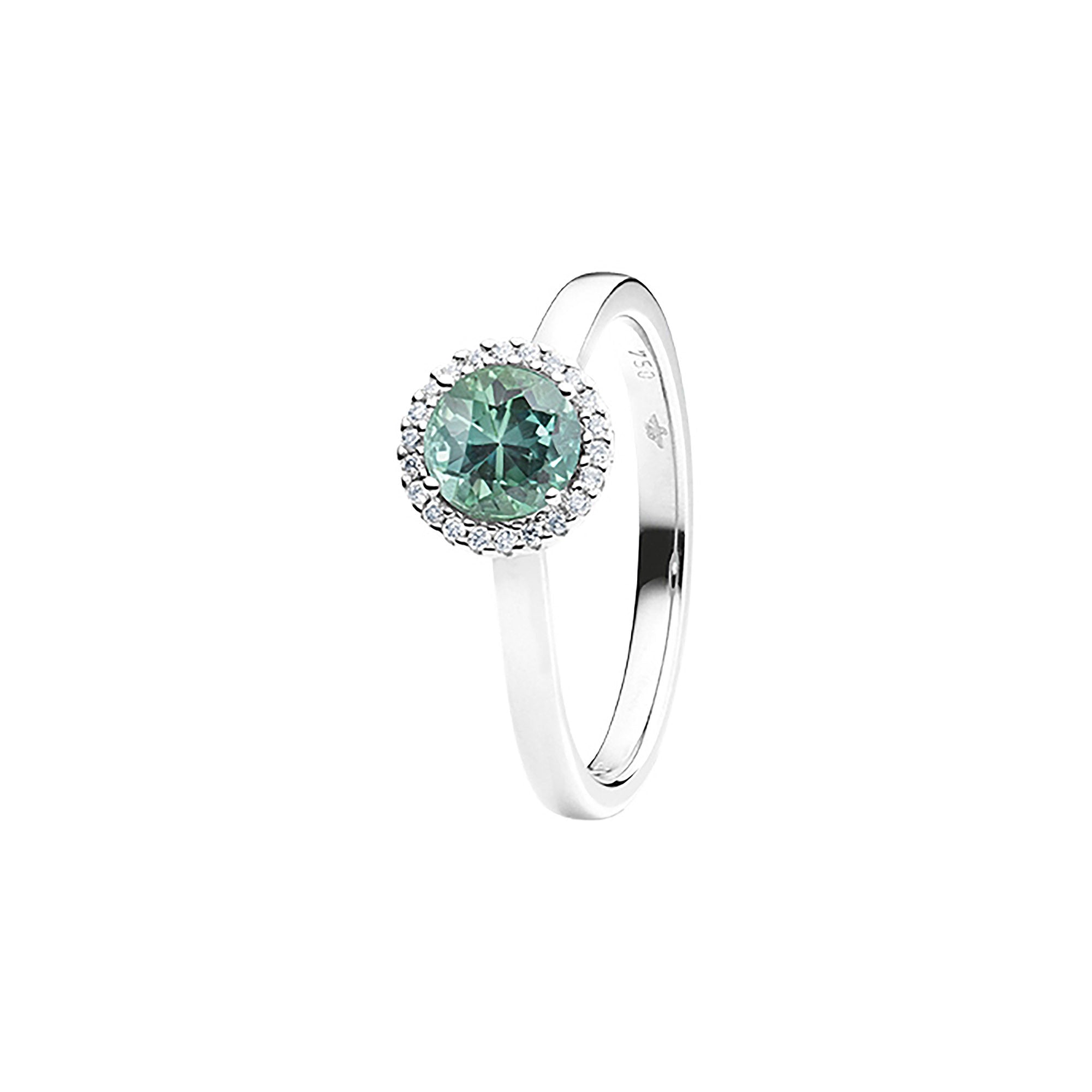 Capolavoro Ring Espressivo (RI8TUT02395-M) aus Weißgold mit Diamant und Turmalin
