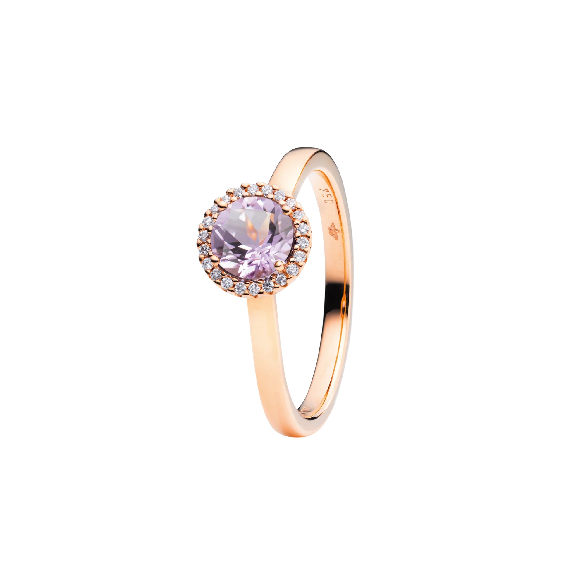 Capolavoro Ring Espressivo (RI9AMF02395-M) aus Roségold mit Amethyst und Diamant