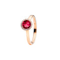 Capolavoro Ring Espressivo (RI9RHO02395-M) aus Roségold mit Diamant und Rhodolith