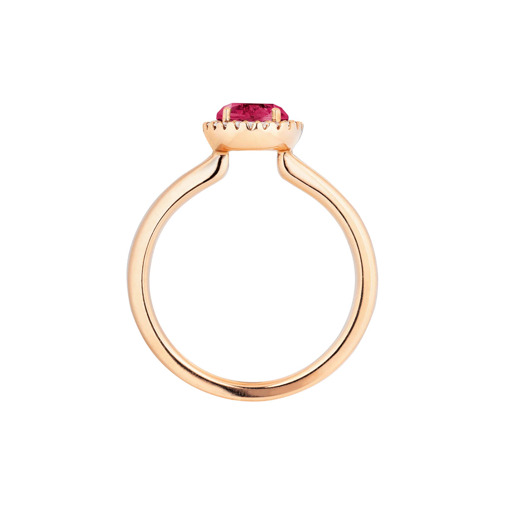 Capolavoro Ring Espressivo (RI9RHO02395-M) aus Roségold mit Diamant und Rhodolith