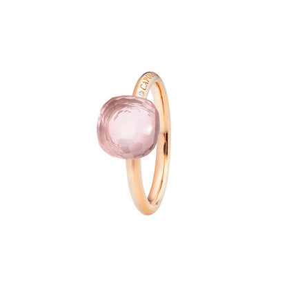 Ring Happy Holi, Roségold • Diamant • Rosenquarz von Capolavoro (RI9ROK02696.FAC)