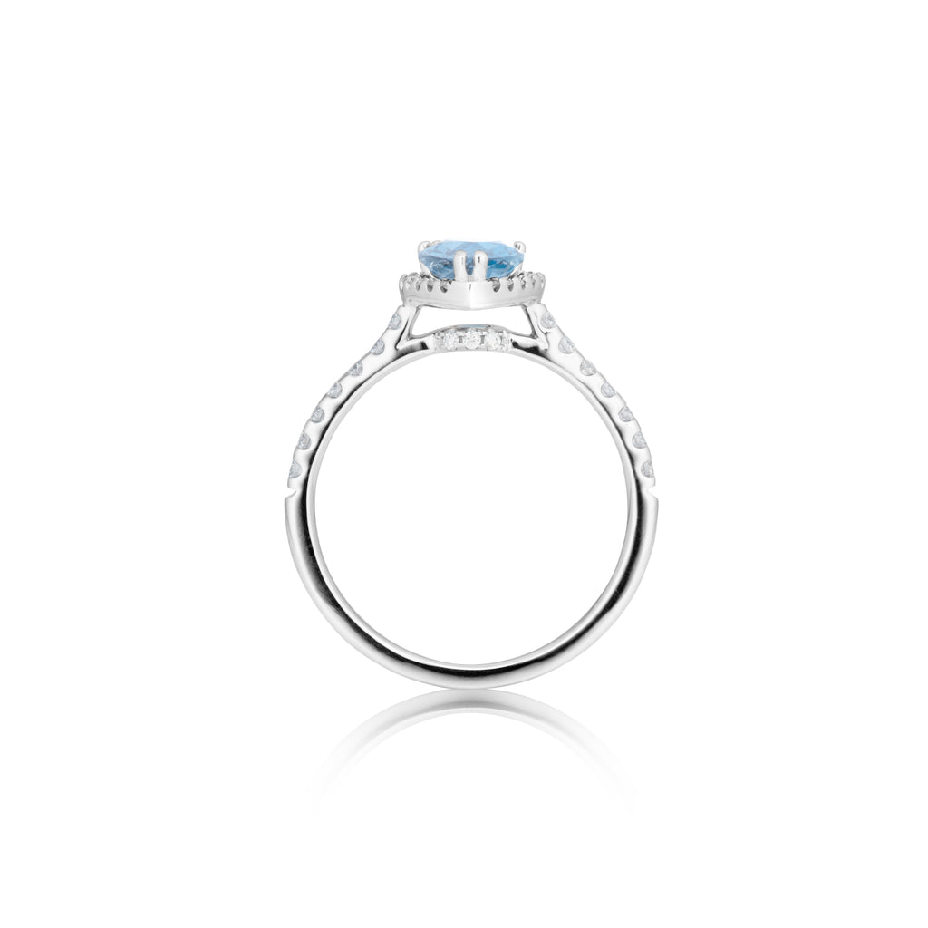 Capolavoro Ring Jennifer x Espressivo (RI8TOA02700-M) aus Weißgold mit Diamant und Topas