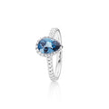 Capolavoro Ring Jennifer x Espressivo (RI8TOL02700-M) aus Weißgold mit Diamant und Topas