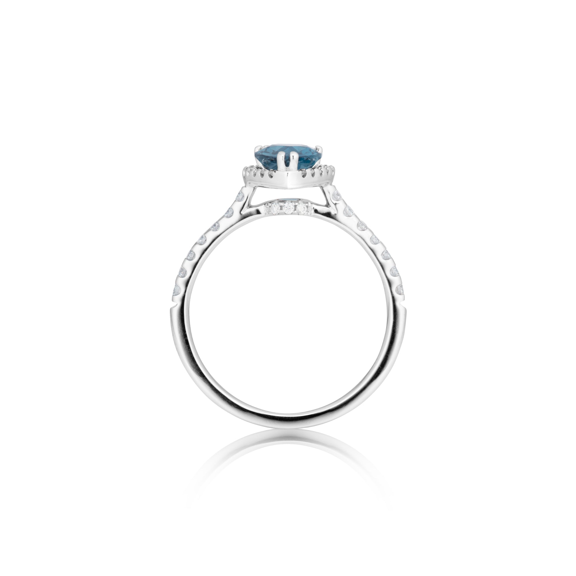 Capolavoro Ring Jennifer x Espressivo (RI8TOL02700-M) aus Weißgold mit Diamant und Topas