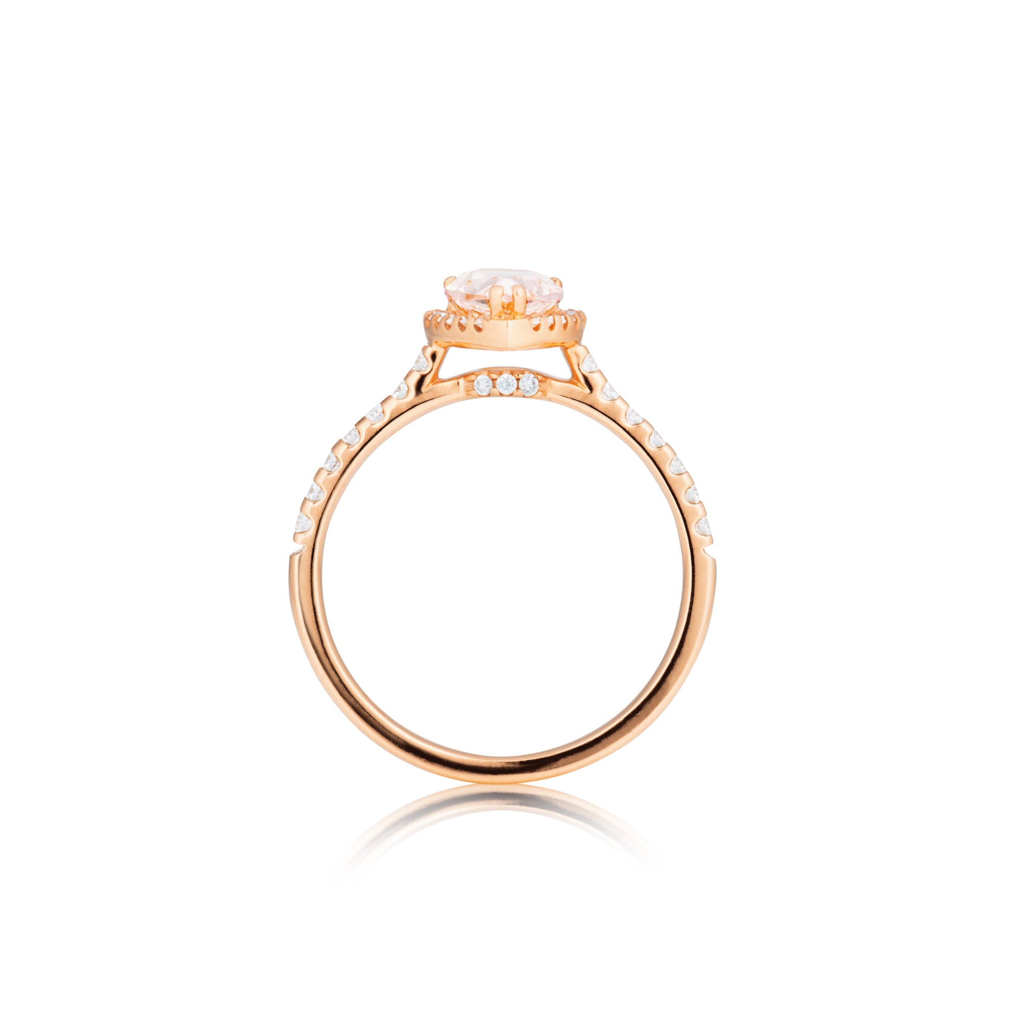 Capolavoro Ring Jennifer x Espressivo (RI9MOG02700-M) aus Roségold mit Diamant und Morganit