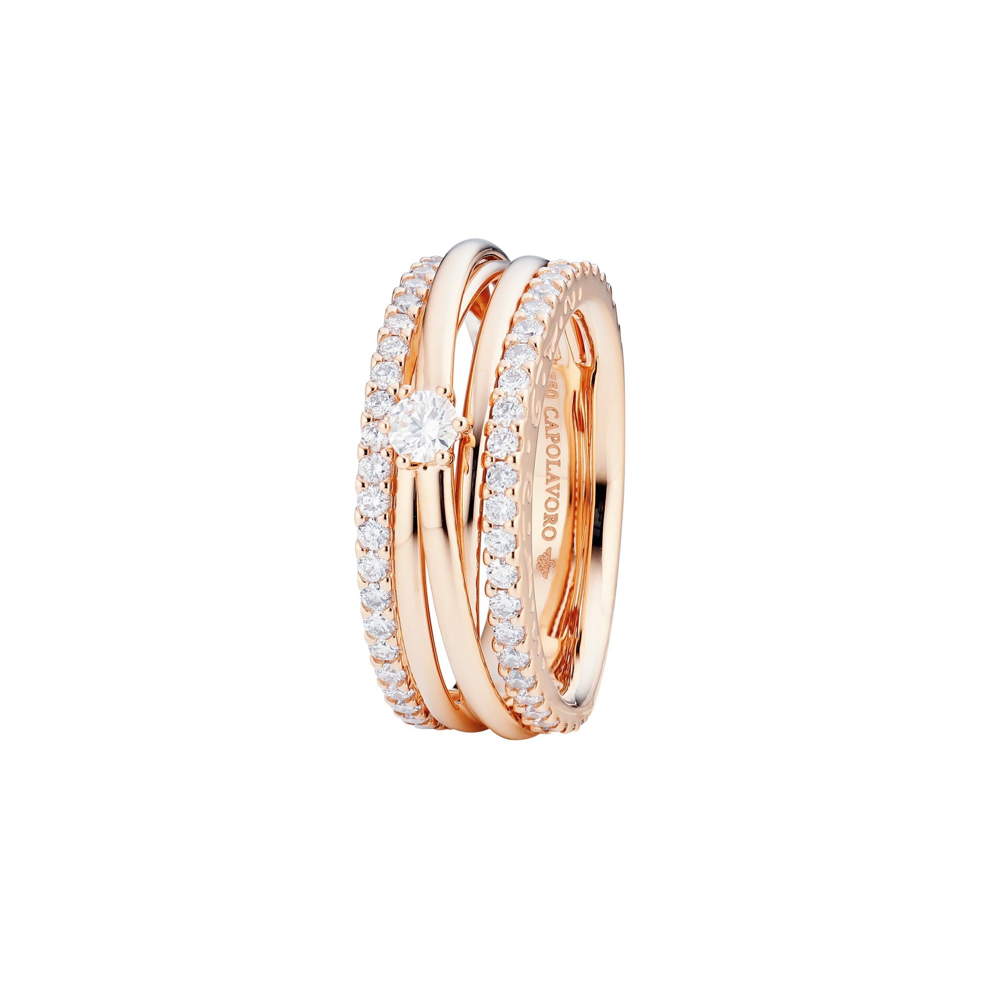 Capolavoro Ring Magnifico (RI9BRW02720) aus Roségold mit Diamant