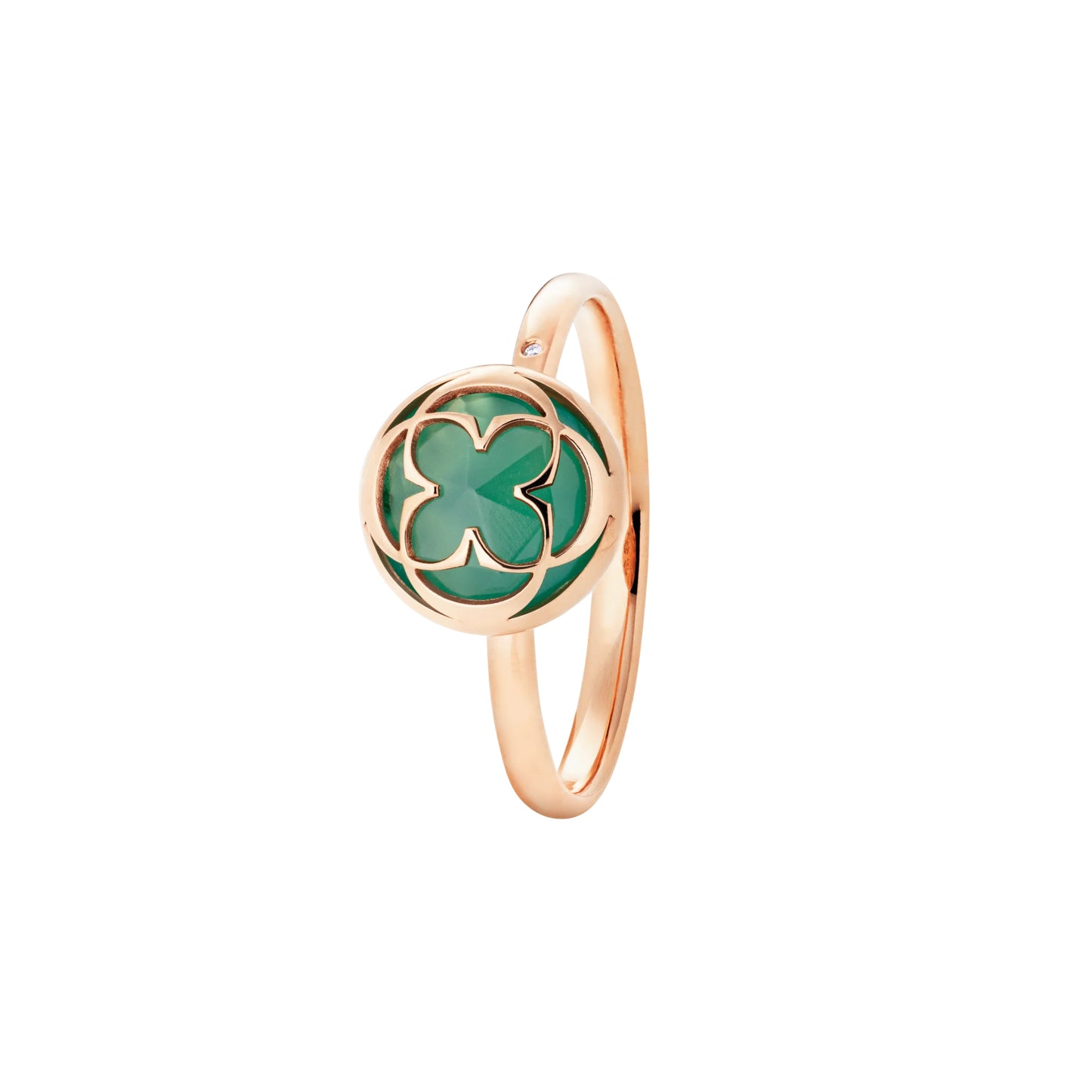 Ring Rose, Roségold • Achat • Diamant von Capolavoro (RI9ACG02802.BEK)