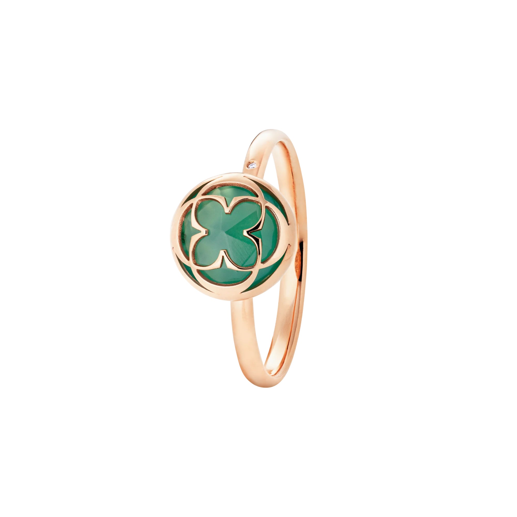 Capolavoro Ring Rose - RI9ACG02802.BEK (BEK) aus Roségold mit Achat und Diamant