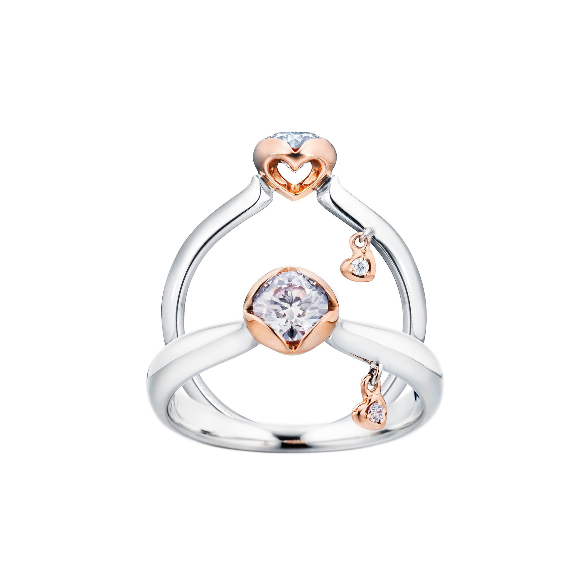 Capolavoro Ring Sweet Heart - RI8B0005071.0.25TW (25TW-VS) aus Bicolor-Gold mit Diamant