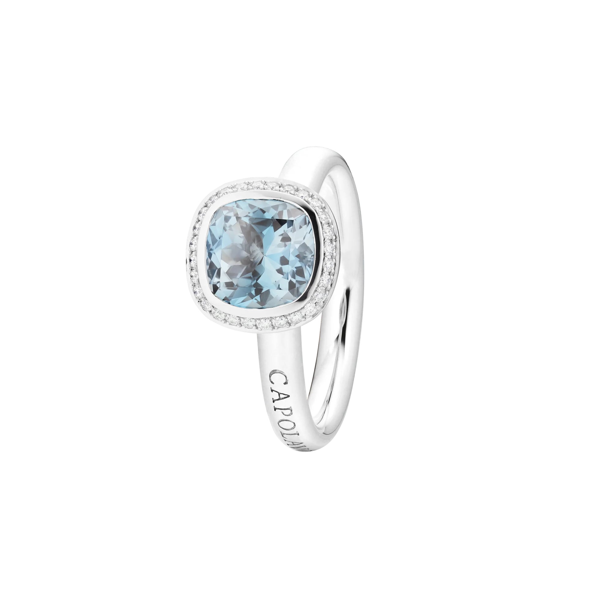 Capolavoro Ring Twinkle Balloon (RI8TOA02776) aus Weißgold mit Diamant und Topas