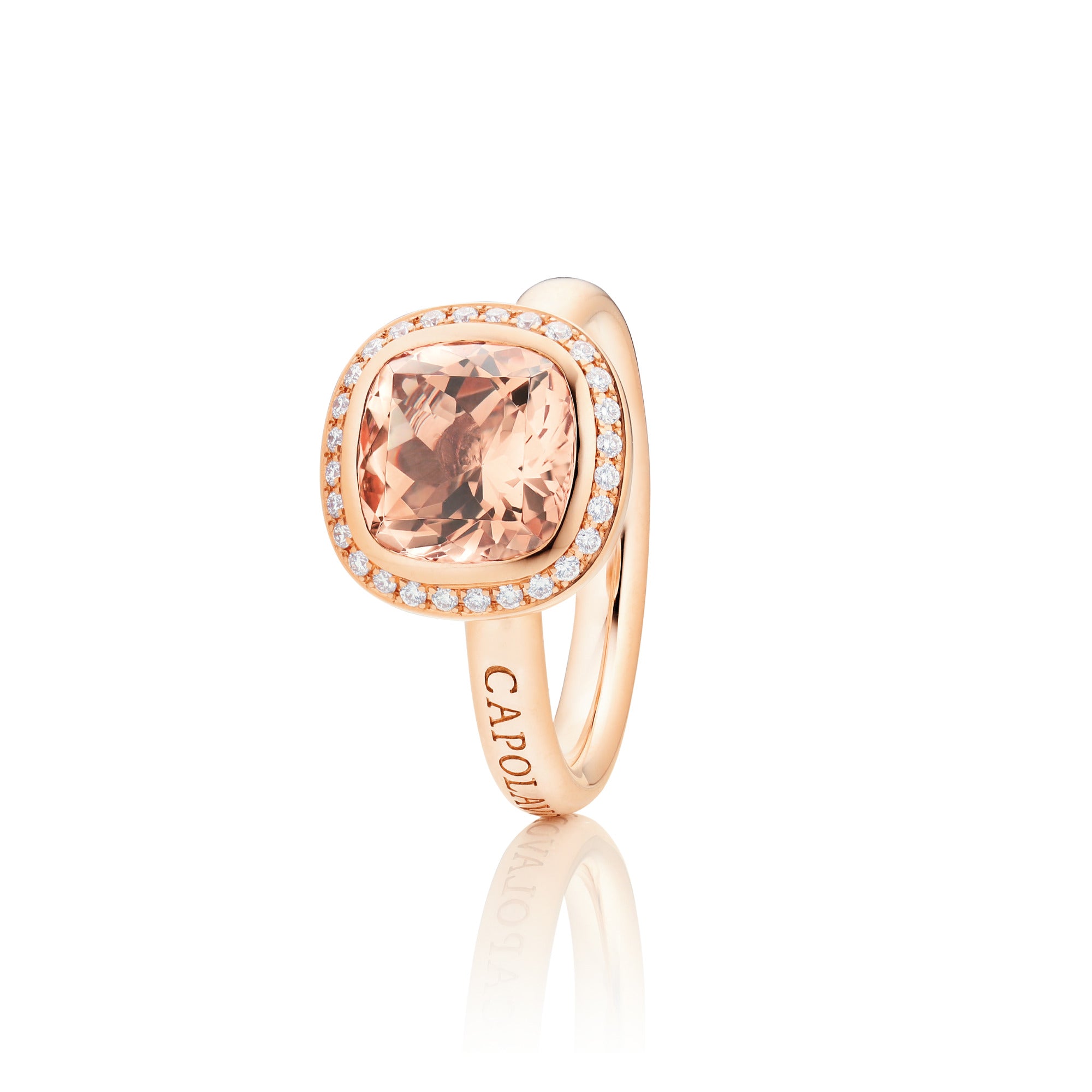 Capolavoro Ring Twinkle Balloon (RI9MOG02735) aus Roségold mit Diamant und Morganit