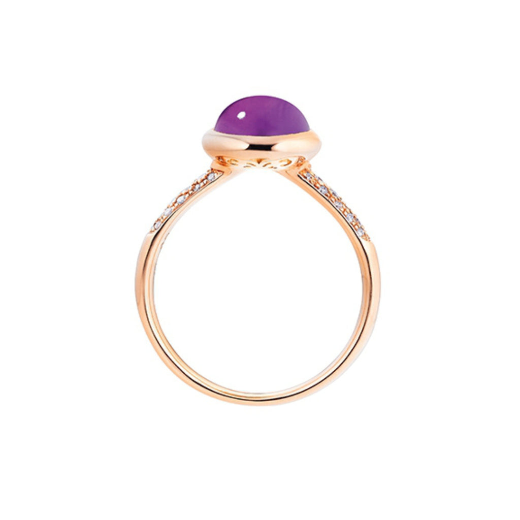 Capolavoro Ring Velluto (RI9AMI02609) aus Weißgold mit Amethyst und Diamant