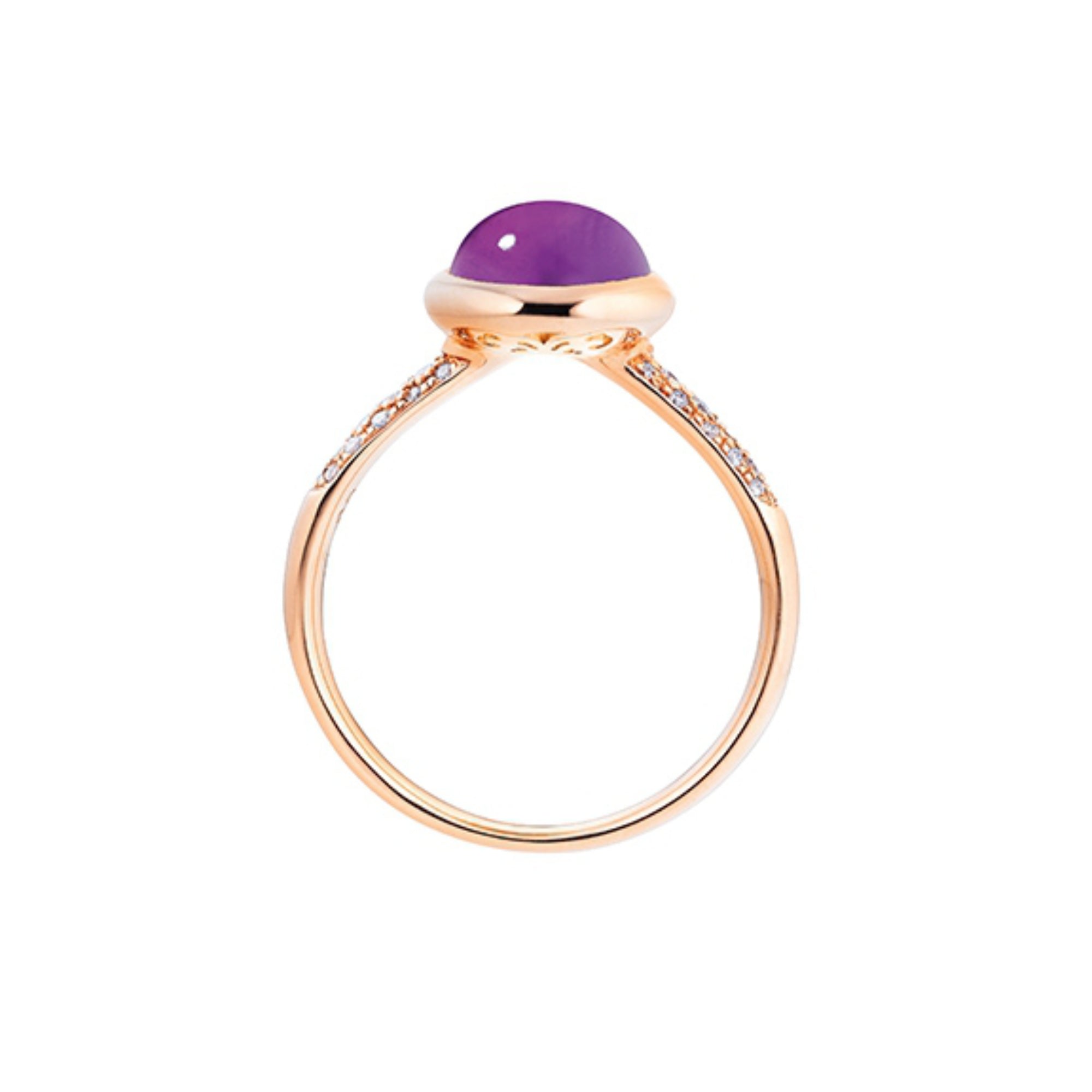 Capolavoro Ring Velluto (RI9AMI02609) aus Weißgold mit Amethyst und Diamant