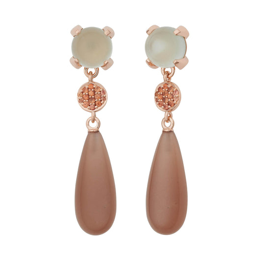 Catch Ohrhänger, Roségold • Mondstein • Saphir von Bron (8OR4858LQCOK2MSD)