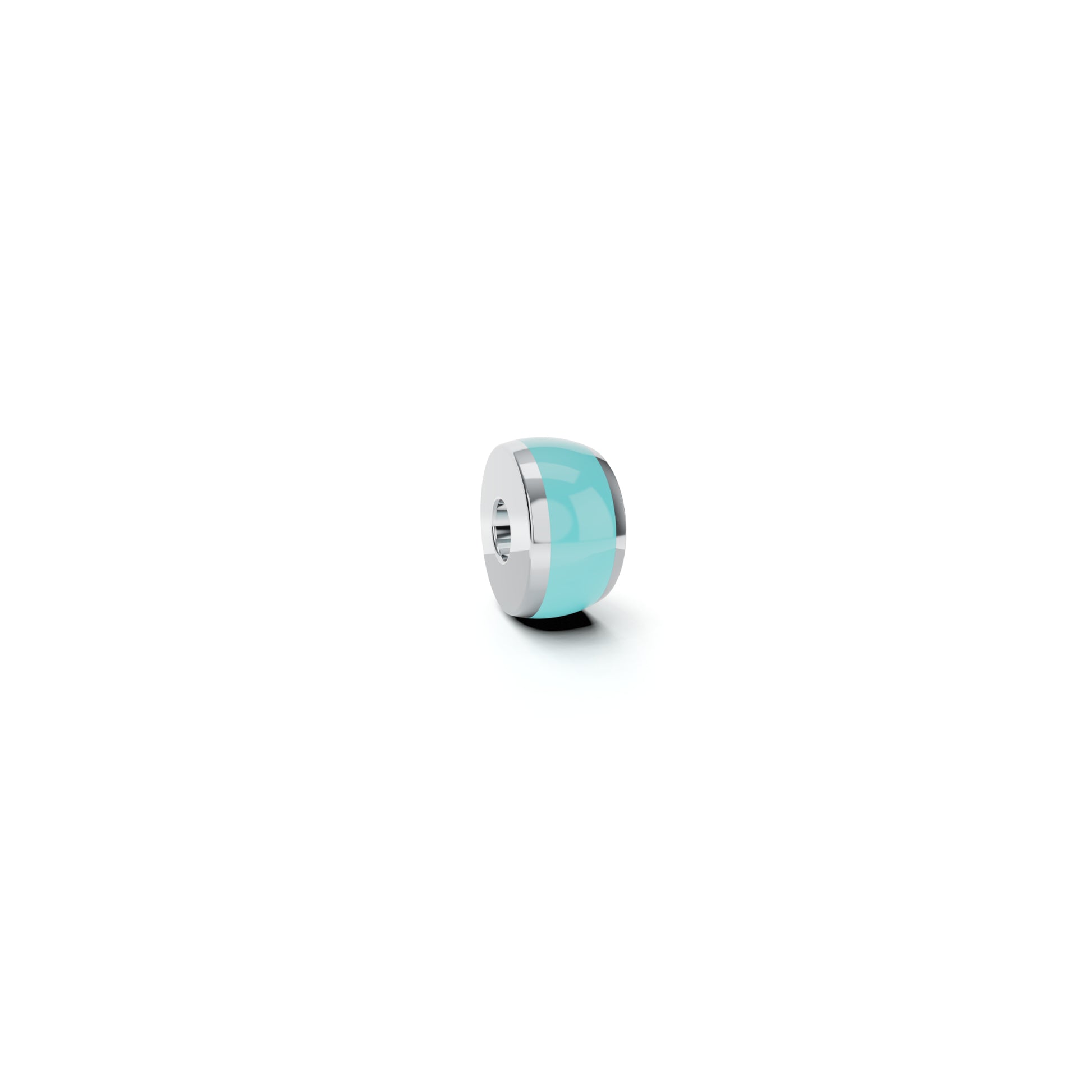 Colette C Setario Hold Anhänger, Platin • Emaille • Türkis von Niessing (N402070-6mm-tuerkis-pt)