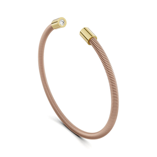 Colette Elementyx Space Zylinder Armreif • Diamant von Niessing (N402928-62mm-2brx0.1ct-rw-cy)