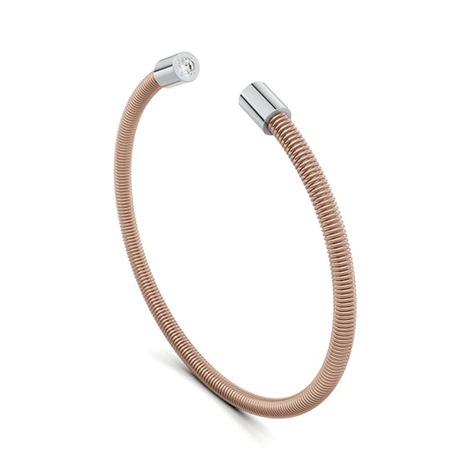 Colette Elementyx Space Zylinder Armreif, Platin • Diamant von Niessing (N402928-62mm-2brx0.1ct-rw-pt)