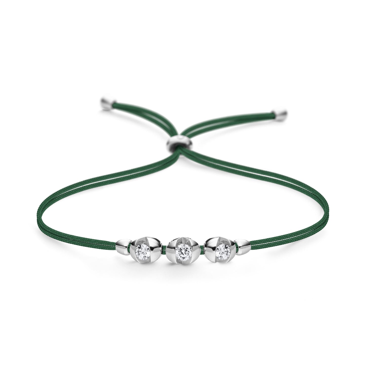 COLORTAIRE Armband, Weißgold • Diamant von Schaffrath (CTR32_B_008_BR_2_02_EMERALDGREEN_WW)